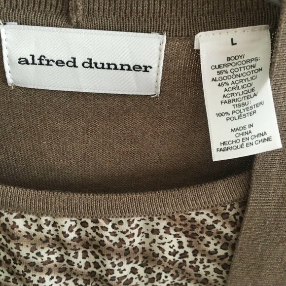 Alfred Dunner Cardigan Sweater Top Attached Shell - Picture 3 of 4